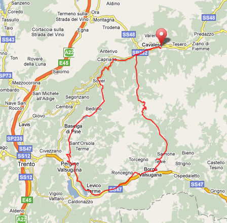 Rute - 4. etape Passo Manghen